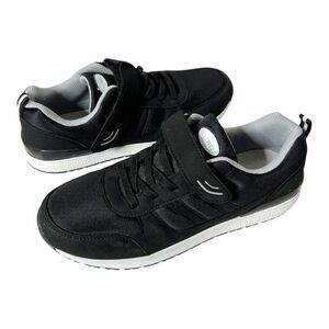 Beltwell Mens Wide Edema Adjustable Black Walking Comfort Sneakers Size 8.5